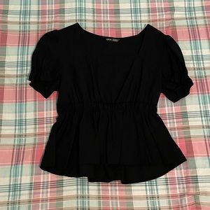 NWOT Black SHEIN Peplum Blouse